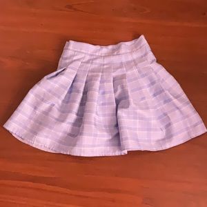 Blue and white pleated women’s kawaii fashion skirt (S) with shorts